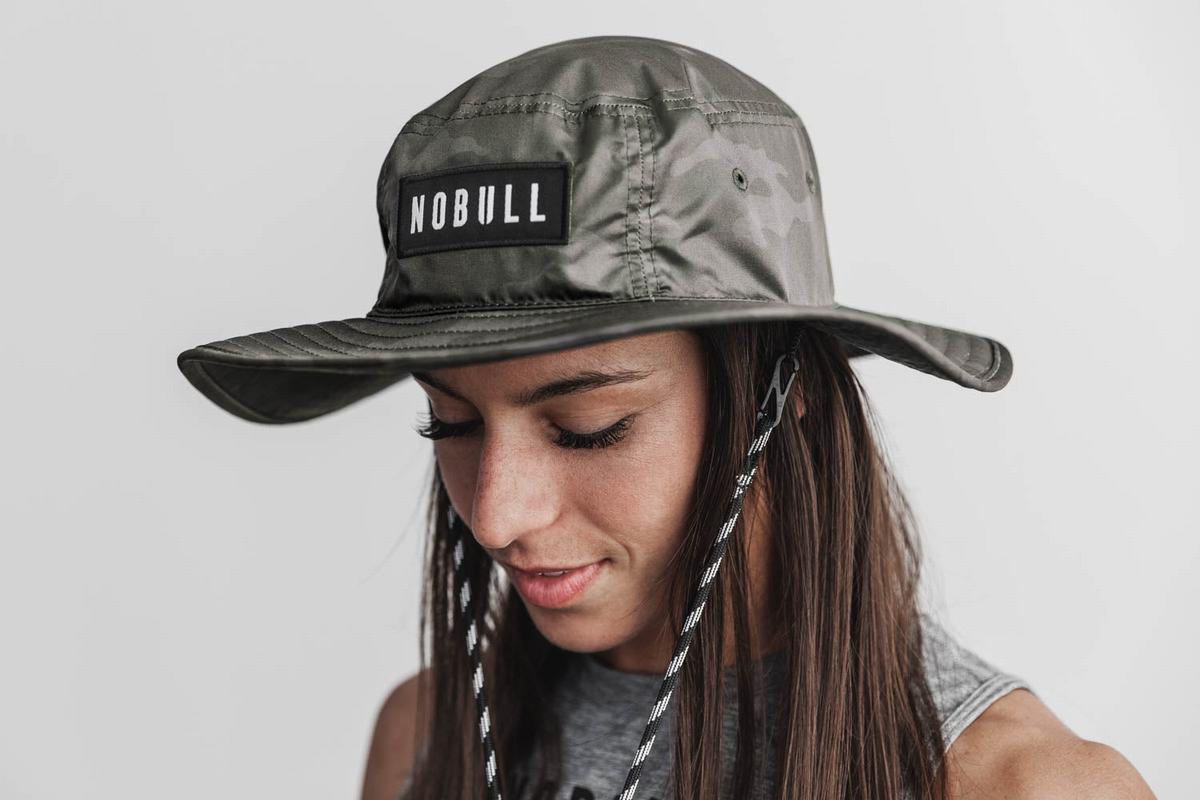 Nobull Boonie Men's Hats Green Camo | Australia (TJ3652)